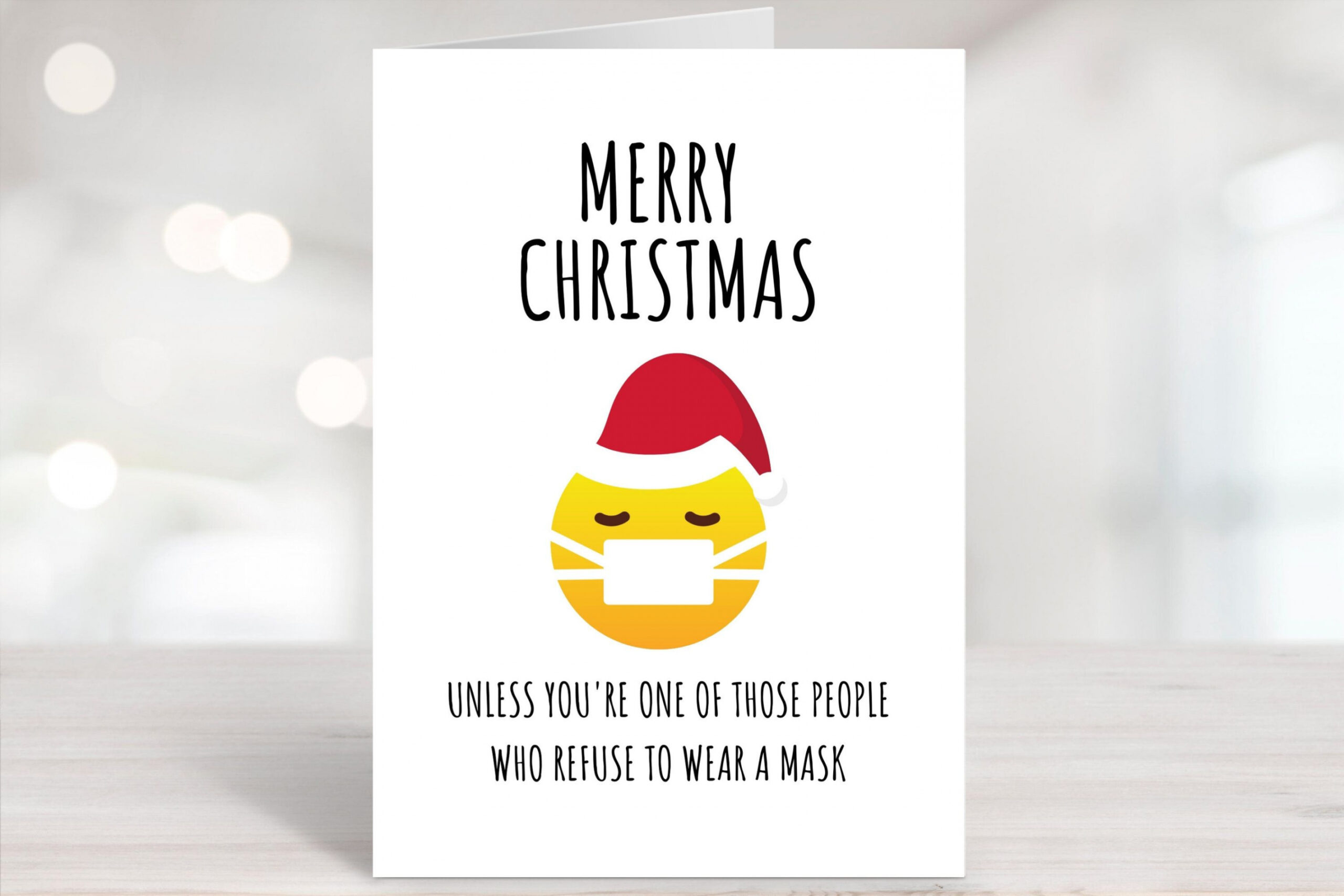 Printable Christmas Card  Funny Santa Christmas Card - Etsy