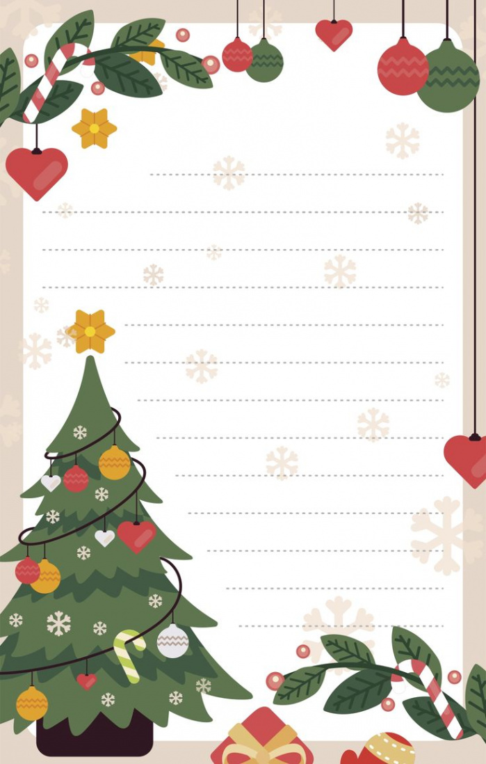 Printable Christmas Stationery Borders  Cartões natalinos