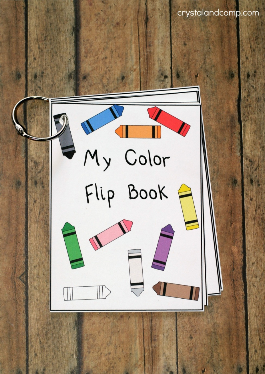 Printable Color Flash Card Flip Book - CrystalandComp