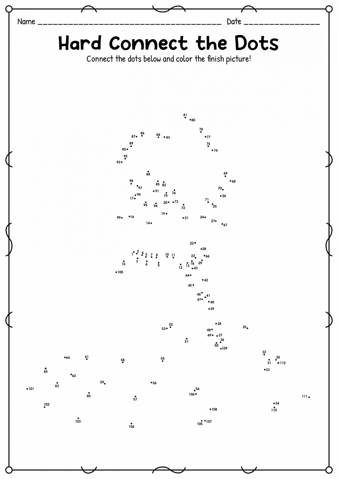 Printable Dot To Dot Worksheets -00 - Free PDF at worksheeto