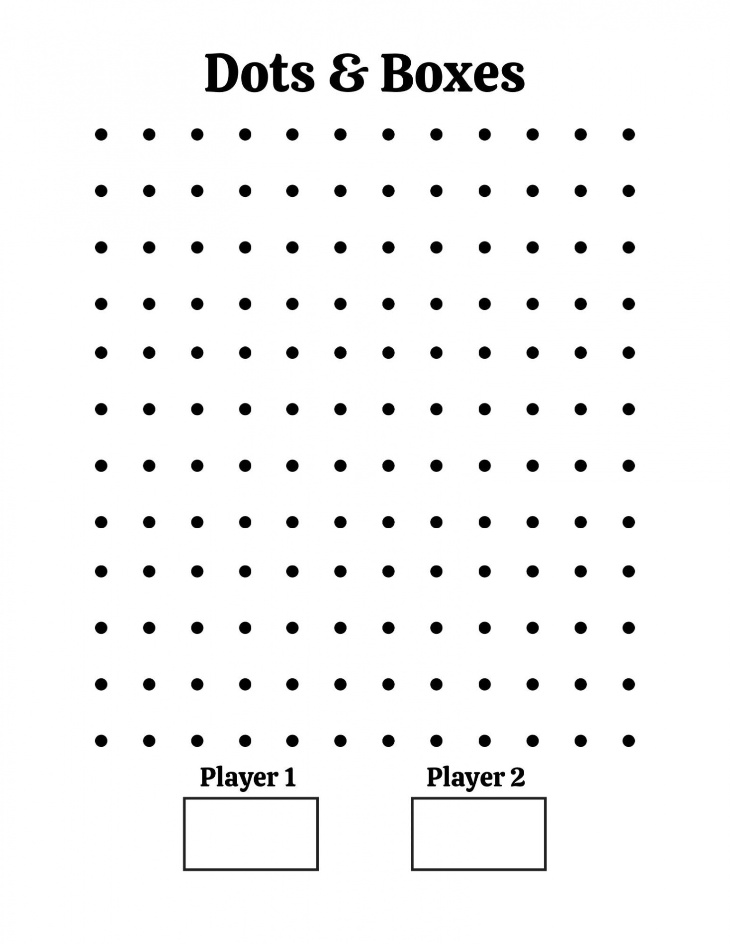 Printable Dots and Boxes Sheets, Games, Worksheet, Coloring, Busy