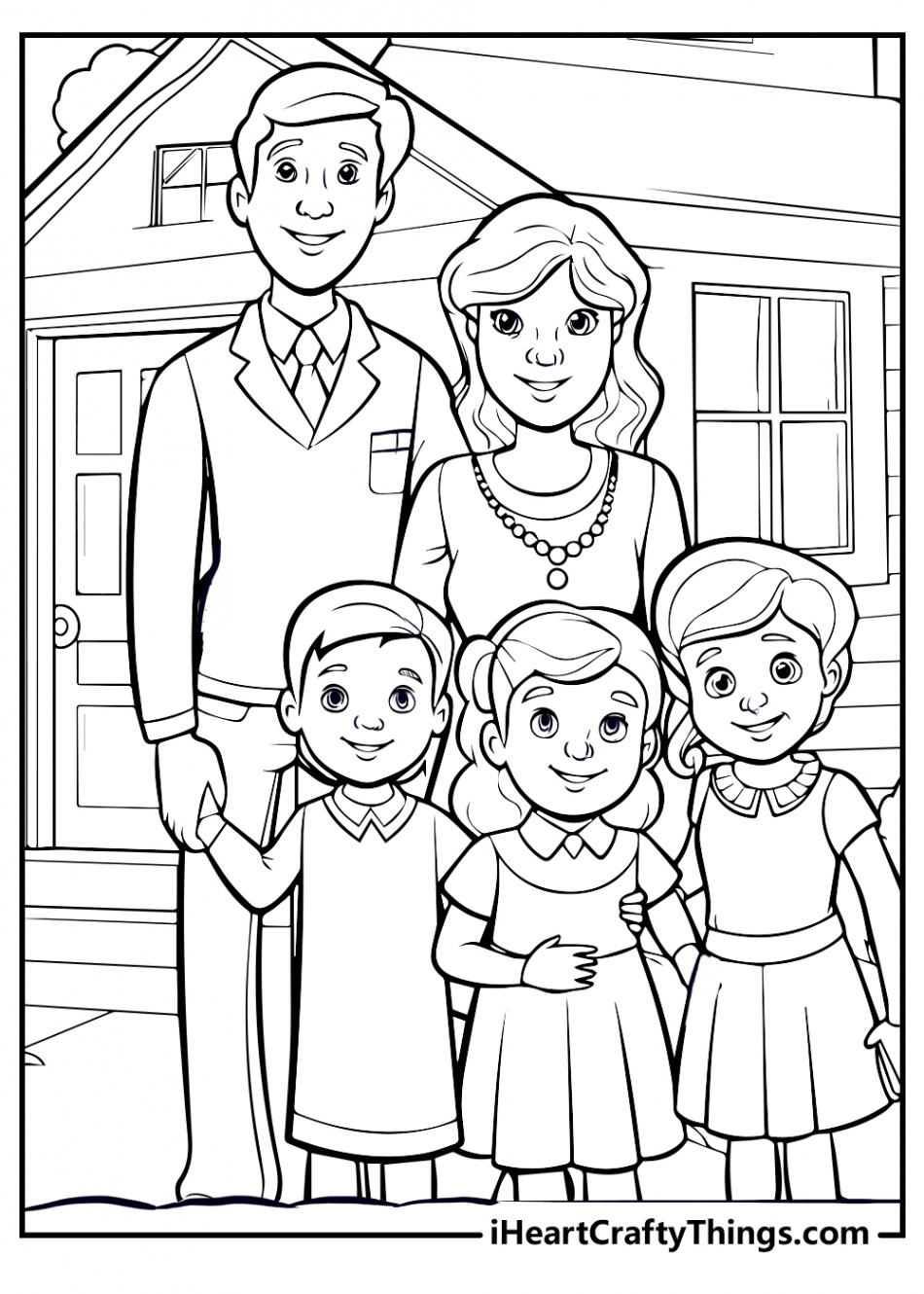 Printable Family Coloring Pages (Updated )