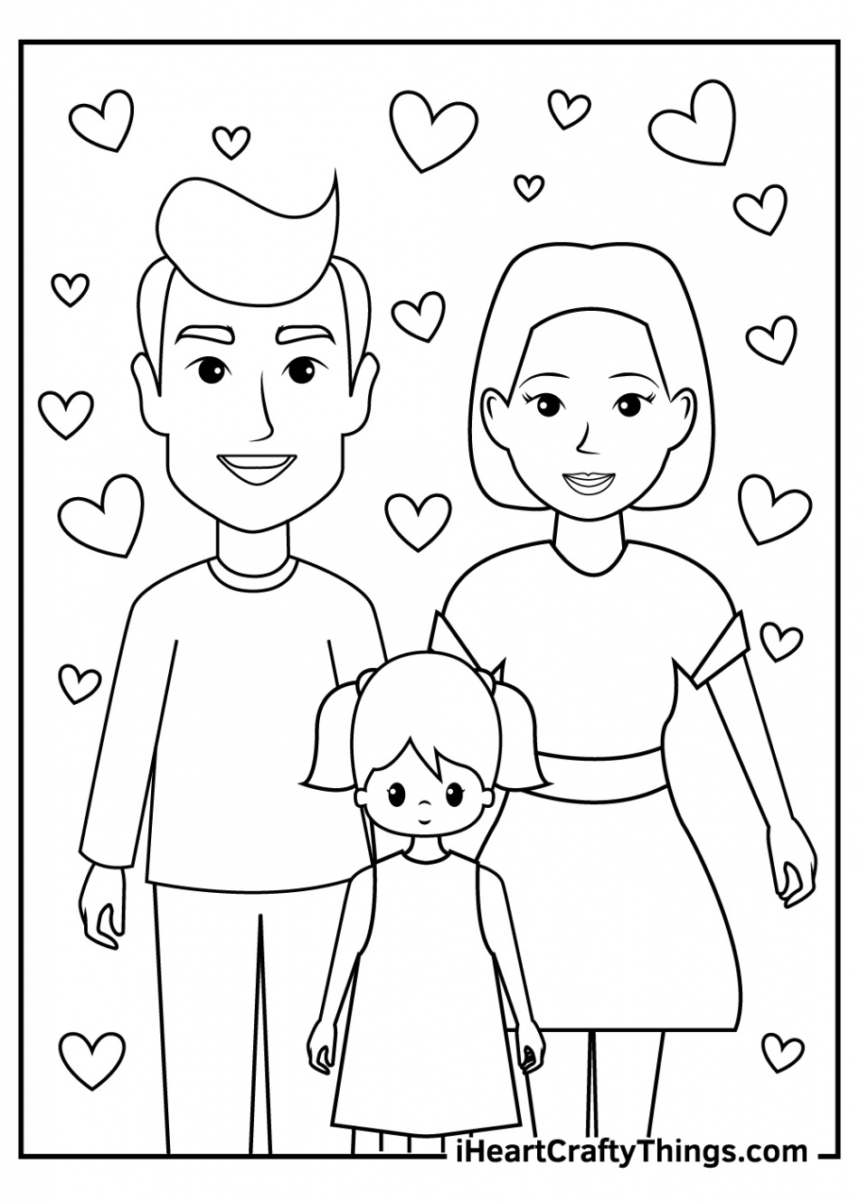 Printable Family Coloring Pages (Updated )