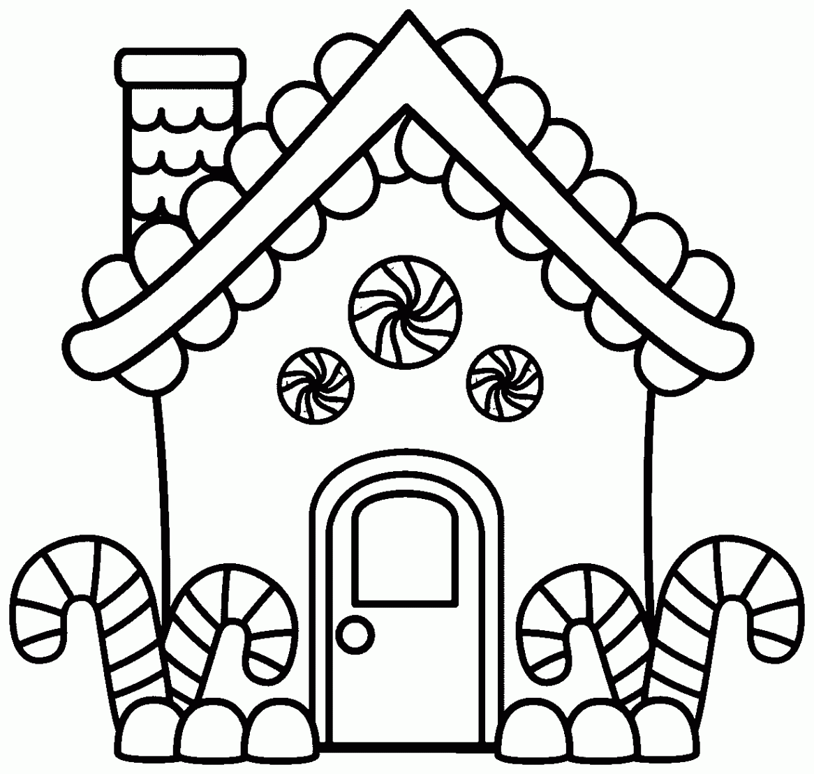 Printable Gingerbread House Coloring Pages  Christmas coloring