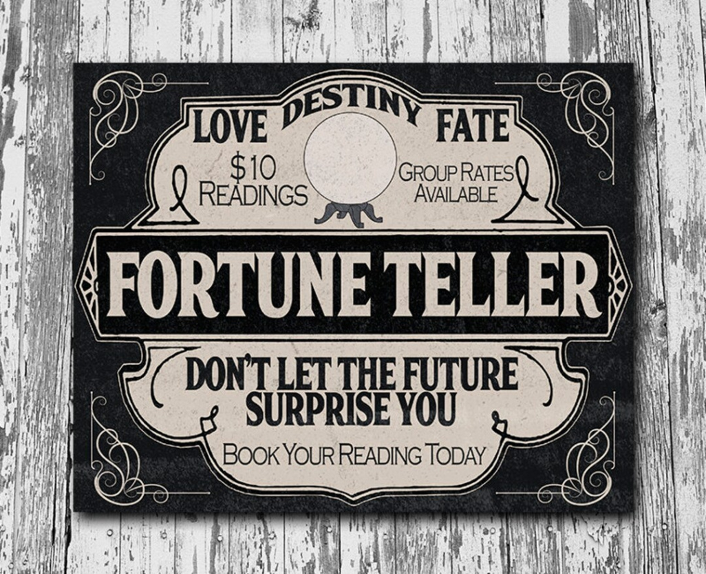 Printable Halloween Fortune Teller Decor Vintage Psychic - Etsy