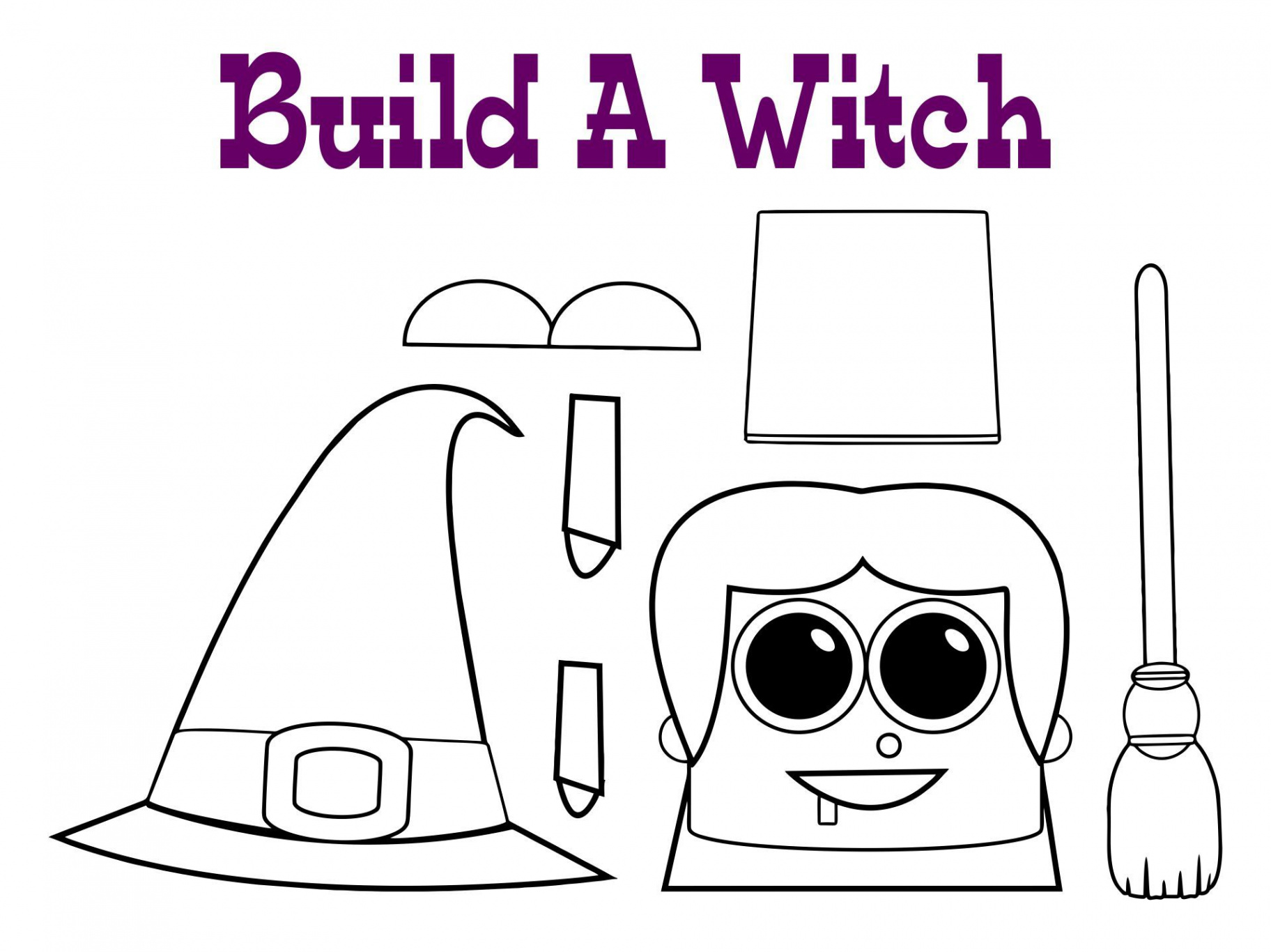 Printable Halloween Witch Crafts  Halloween crafts preschool