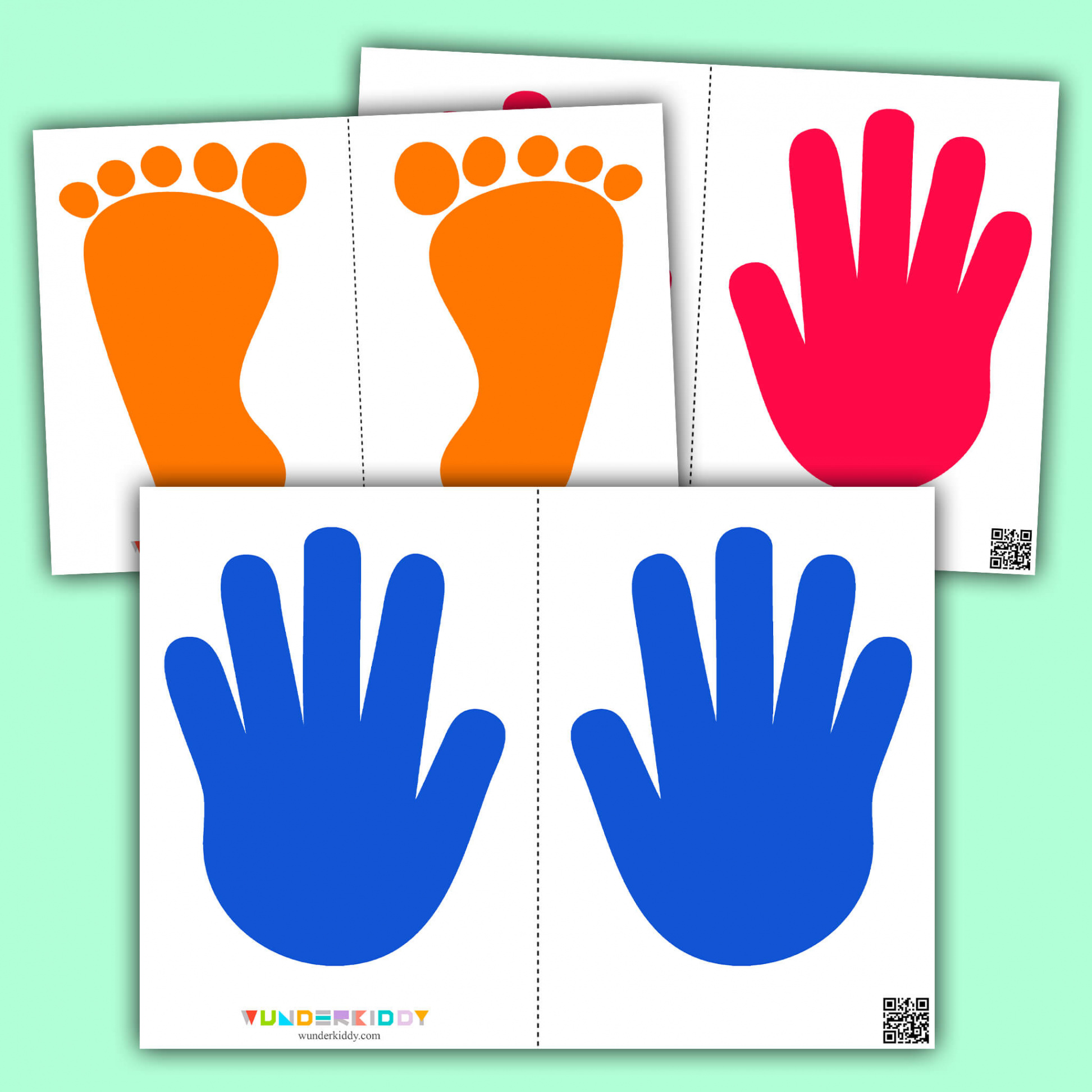 Printable Hands and Feet Sensory Path Preschool Activity