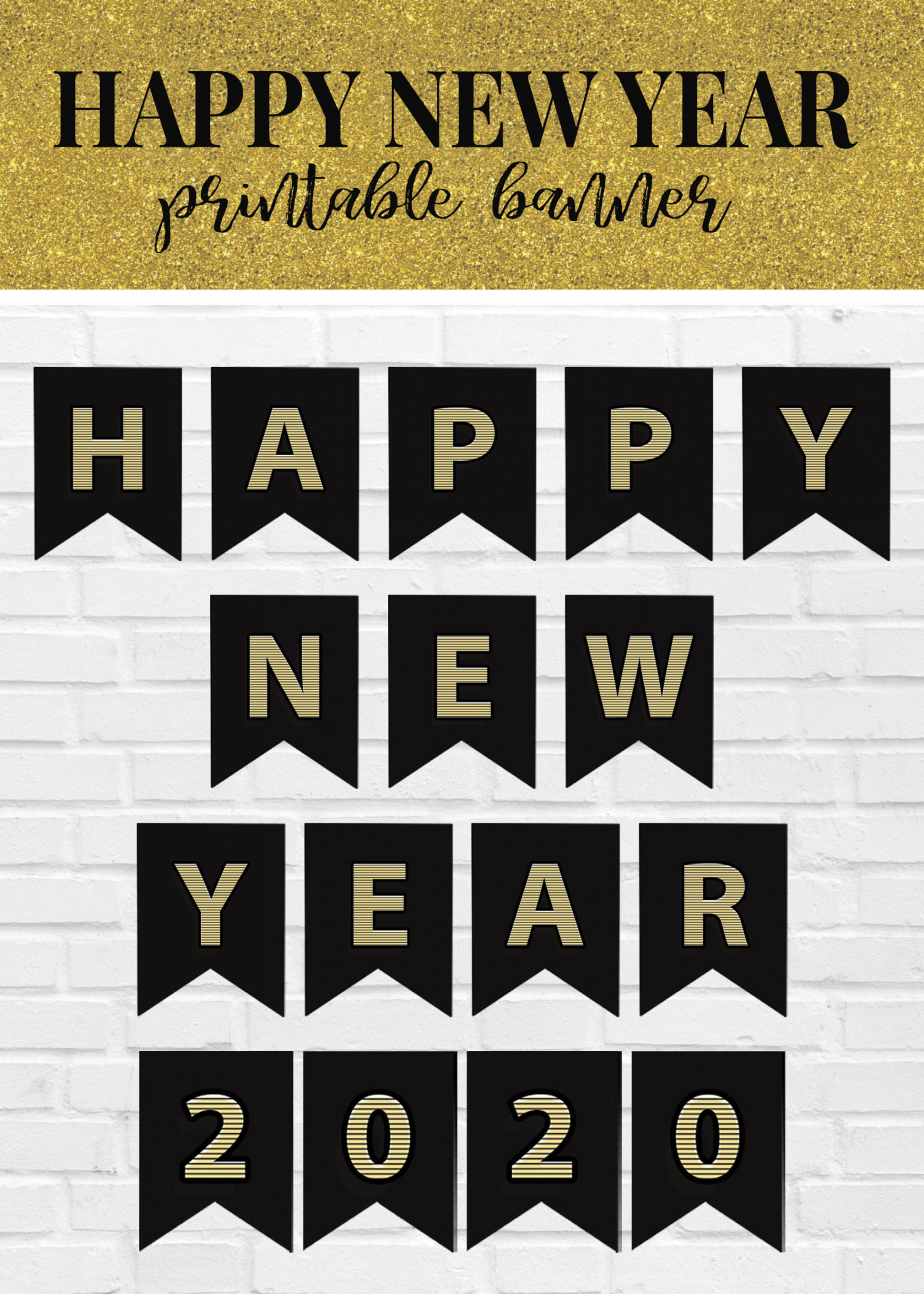 Printable Happy New Year Banner  - Everyday Megan