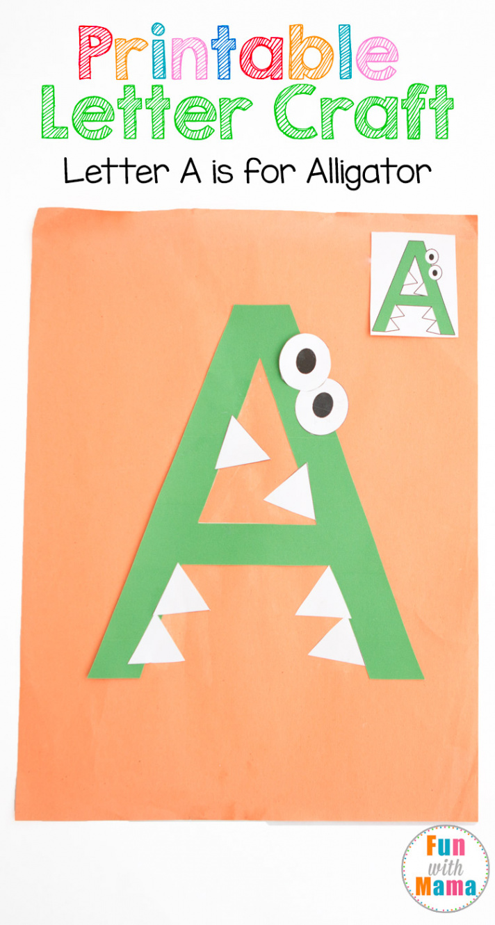 Printable Letter A Crafts A is for Alligator