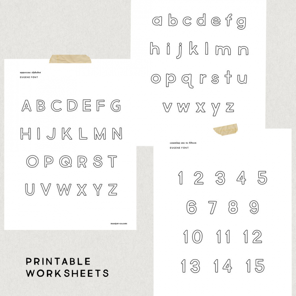 PRINTABLE Letters and Numbers — Margot + Co