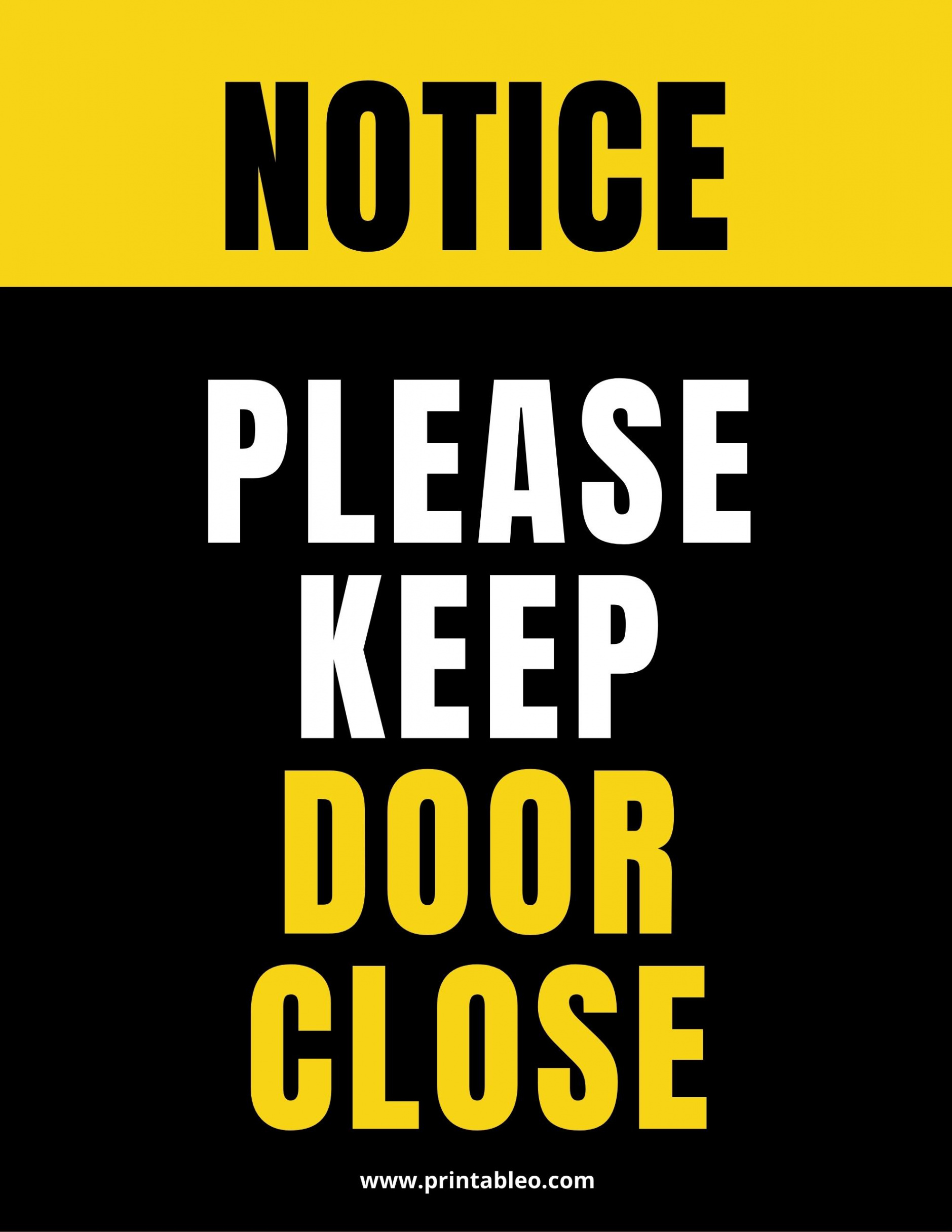 + Printable Please Close Door Sign - Printableo
