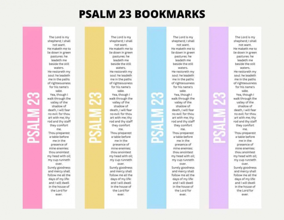 Printable Psalm  Bookmarks - My Printable Faith