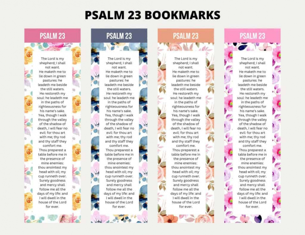 Printable Psalm  Bookmarks - My Printable Faith