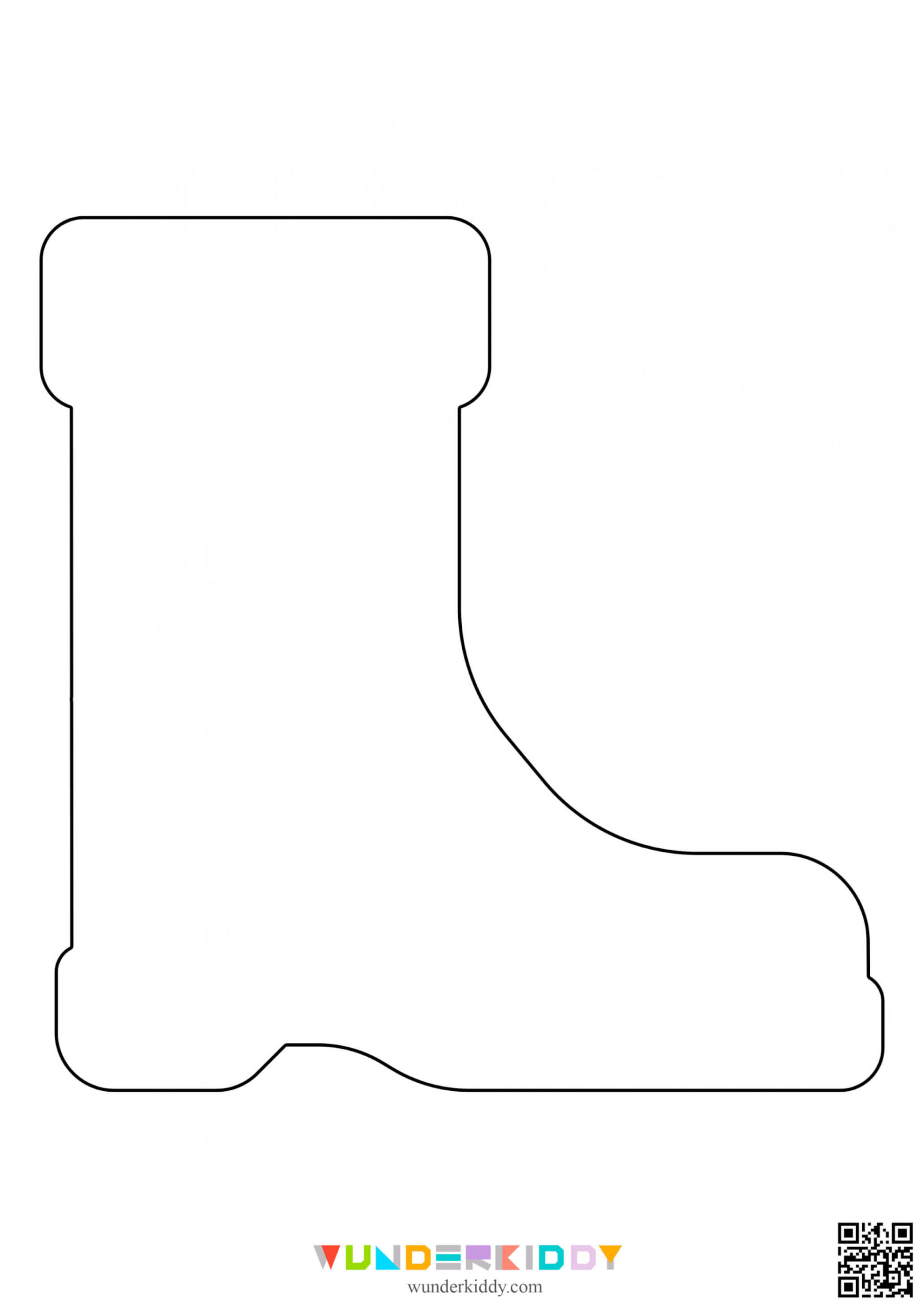 Printable Rain Boots Pattern Template for Craft Ideas