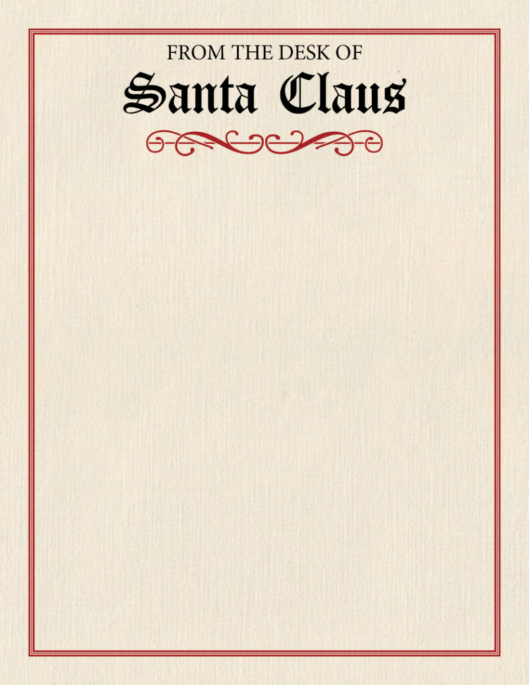 Printable Santa Letterhead Templates -  FREE Printables