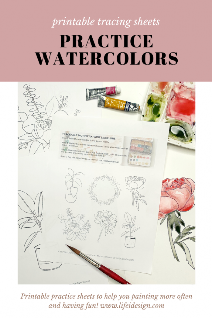 Printable Watercolor Tracing Sheets! — Nicki Traikos  life i design