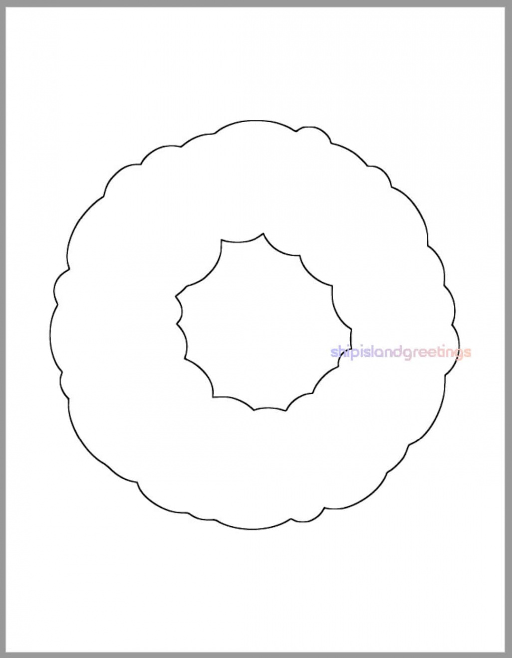 Printable Wreath Template-pdf Download-christmas - Etsy Canada