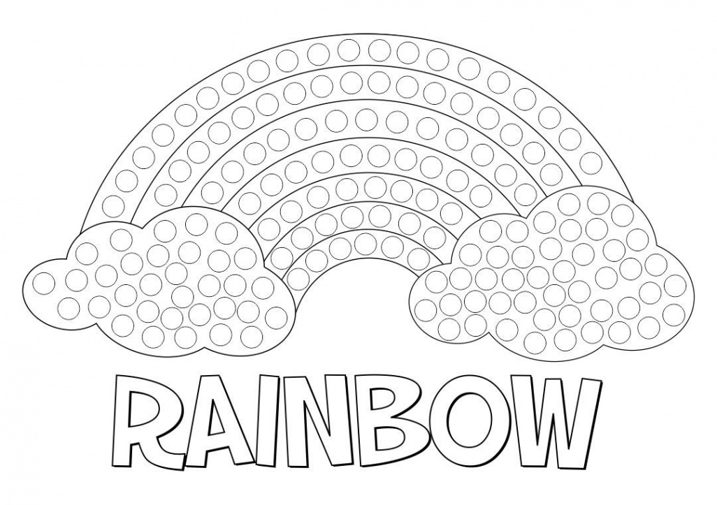 Rainbow Dot Paint Printables Free  Dot marker printables, Rainbow