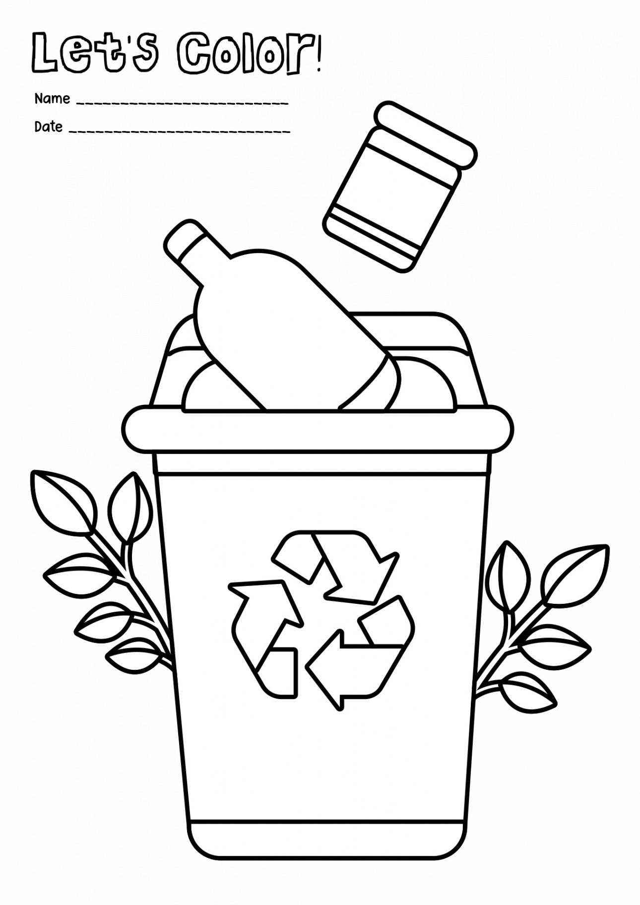 Recycling coloring pages  Brightmark