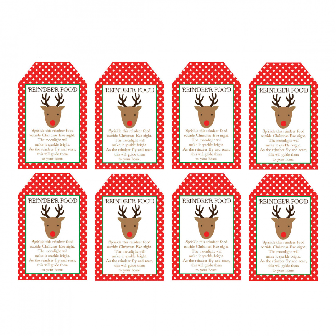 Reindeer Food Free Printable Tags  The Party Darling