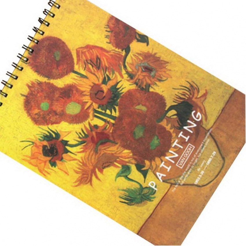 Retro Spiral Bound Artist Sketch Book Drawing Pad for Students