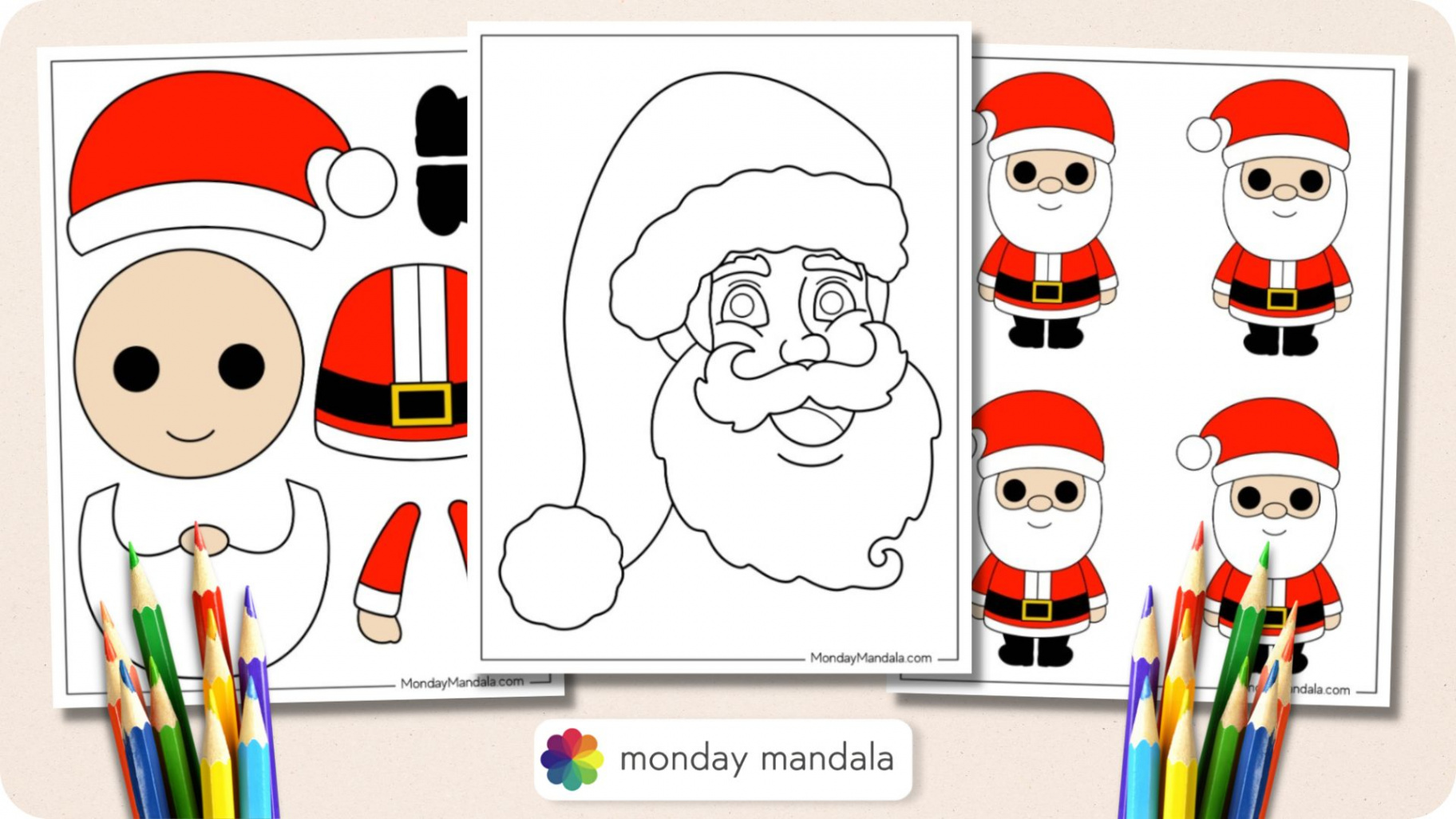 Santa Templates (Free PDF Printables)