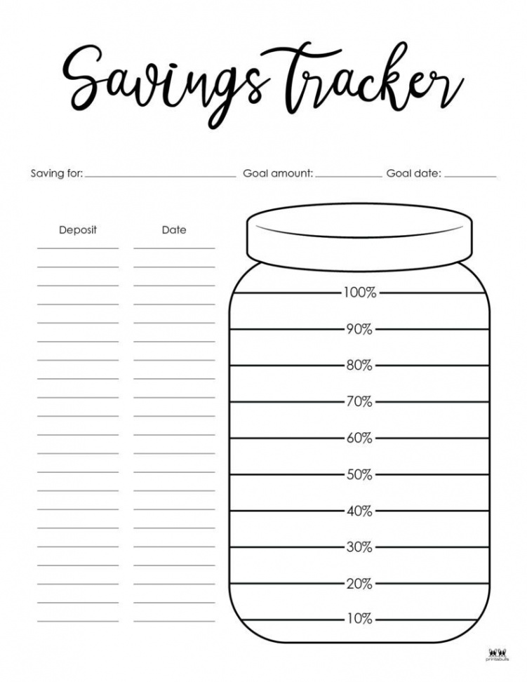 Savings Trackers -  FREE Printables  Printabulls  Savings