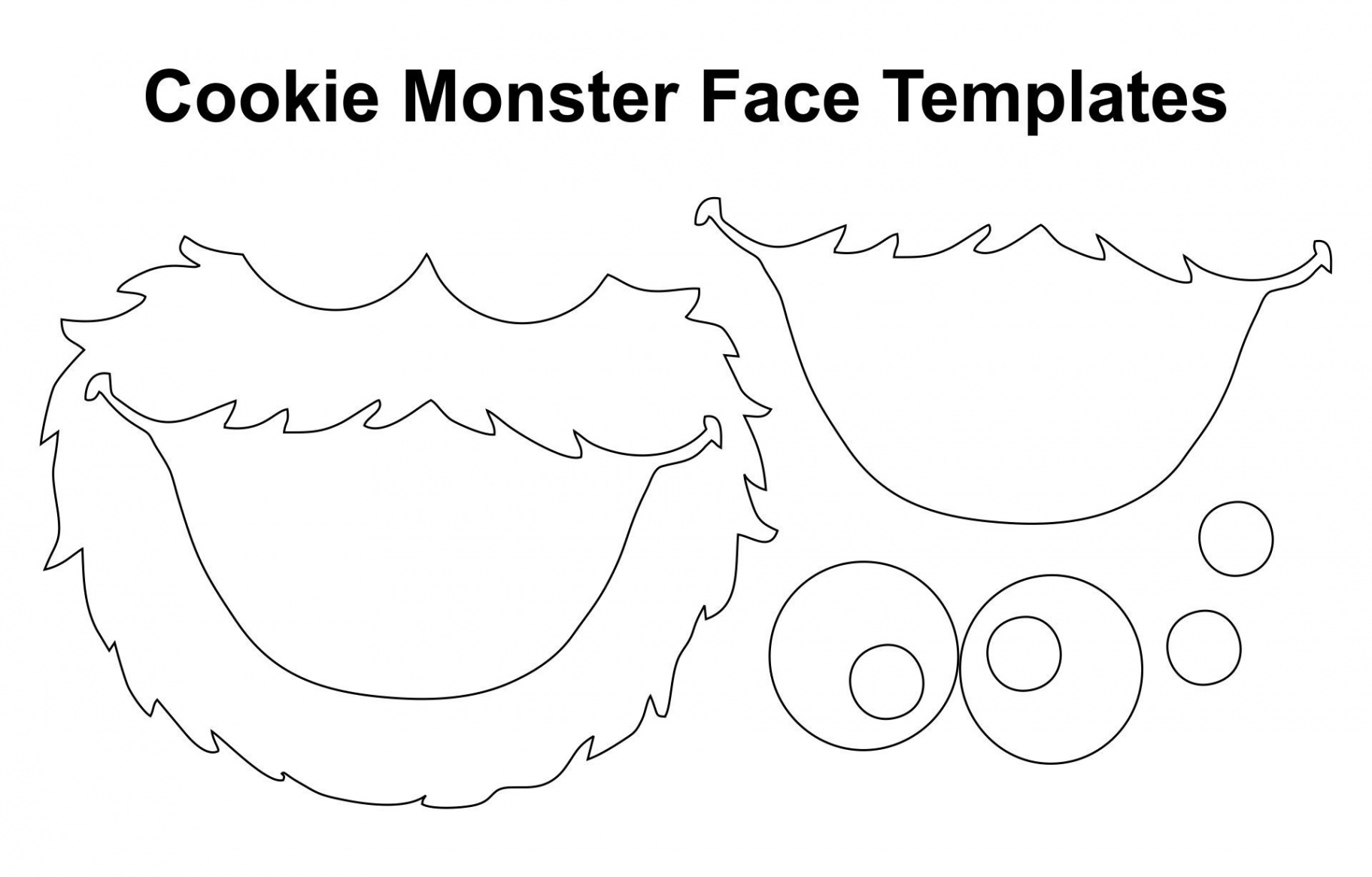 Sesame Street Cookie Monster Face Templates  Monster cookies