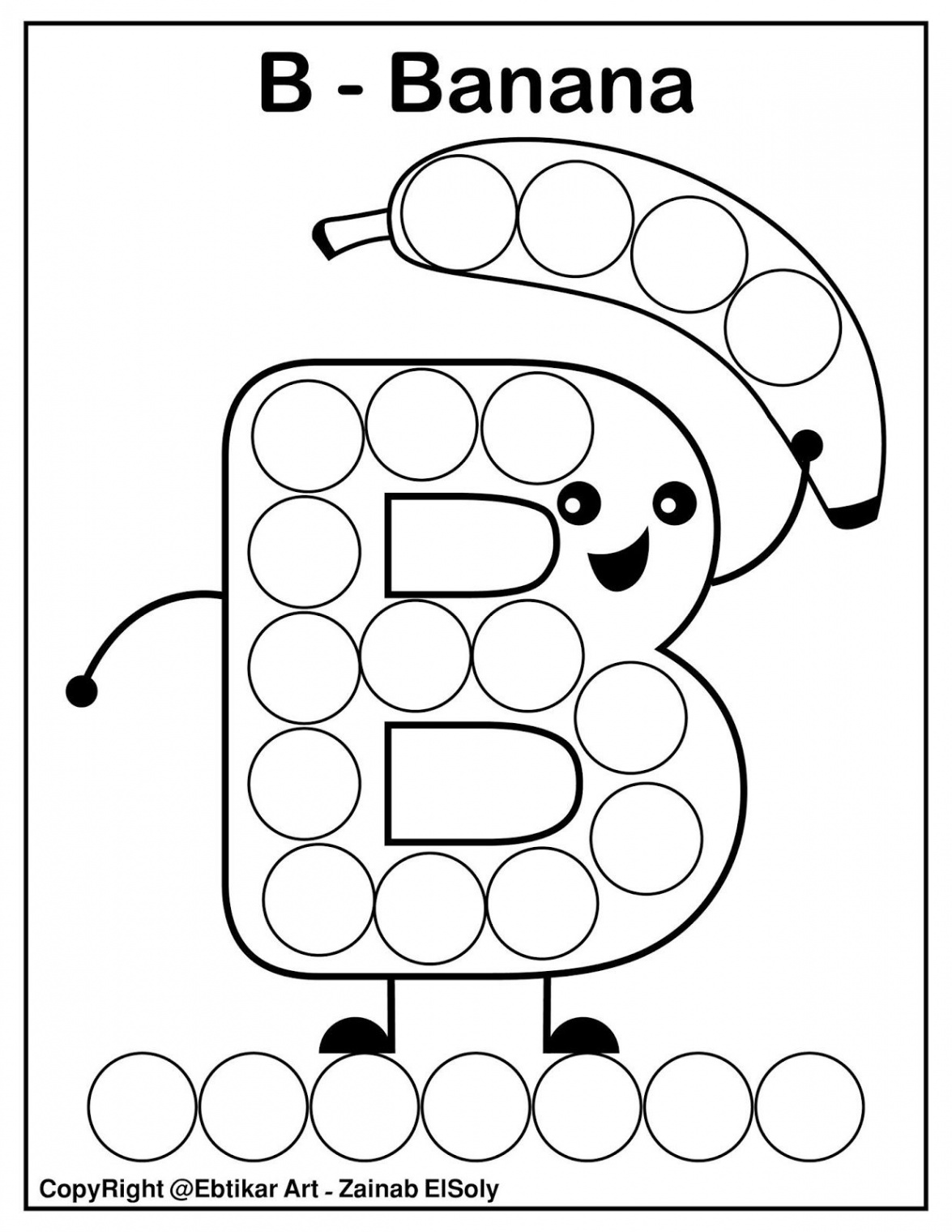 Set of ABC dot Marker Coloring Pages  Dot markers, Preschool