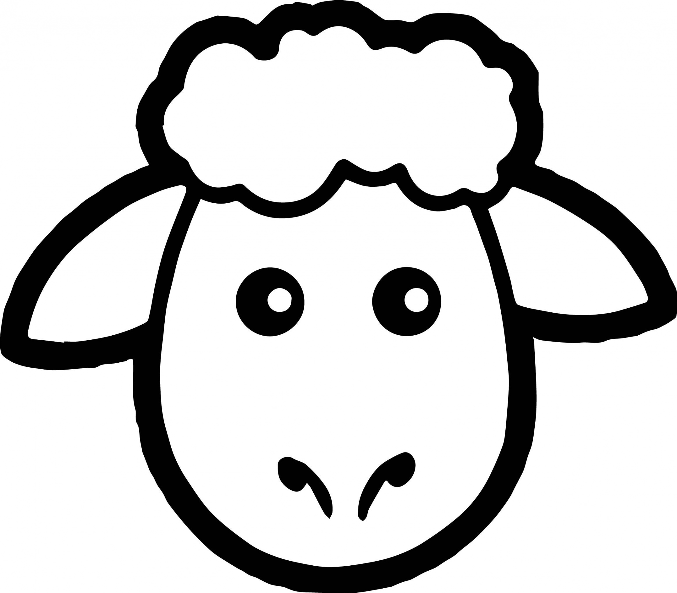 Sheep Face Coloring Page - Wecoloringpage