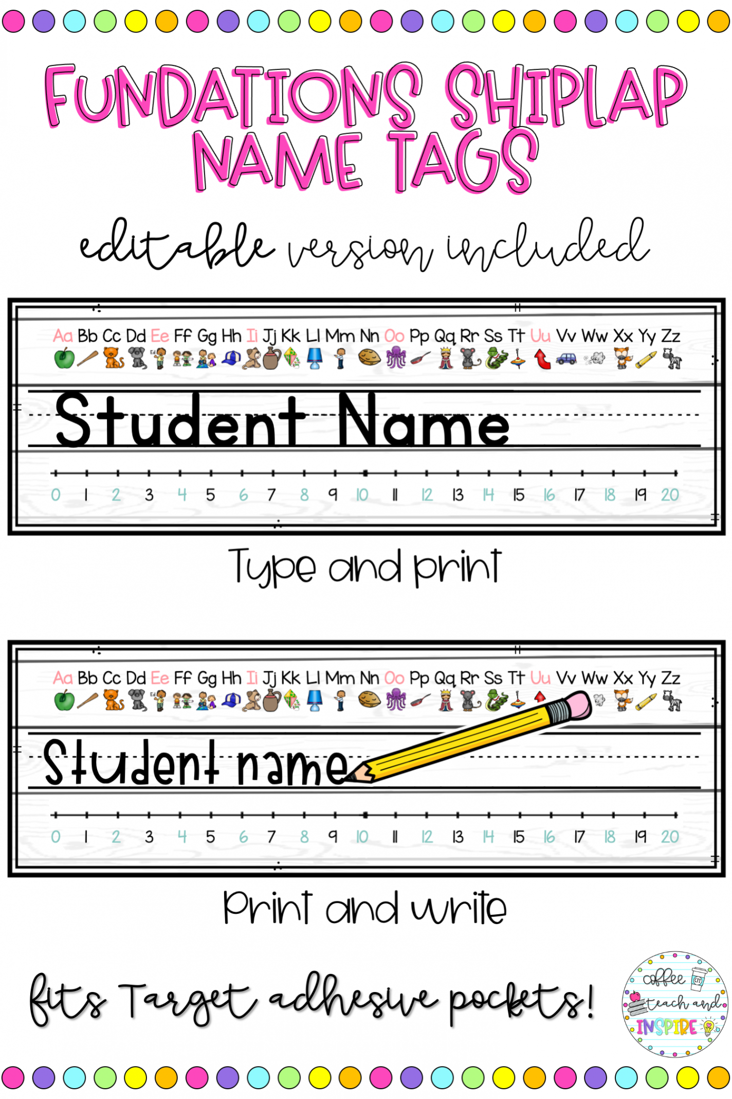 Shiplap Name Tags Fundations  Kindergarten name tags, Classroom