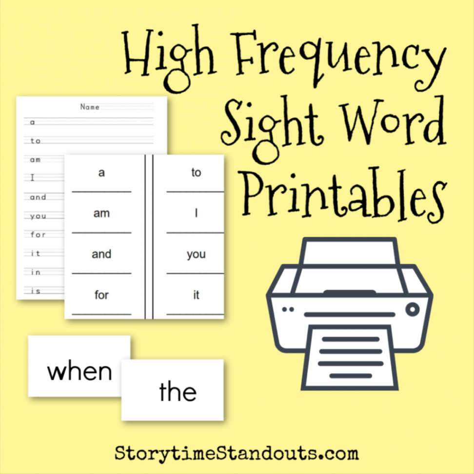 Sight Word Printables and Resources for Home and School