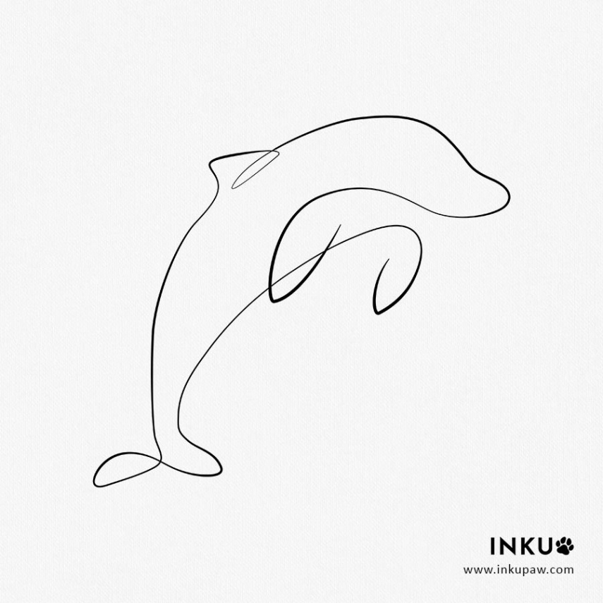 Simple Dolphin Tattoo Design