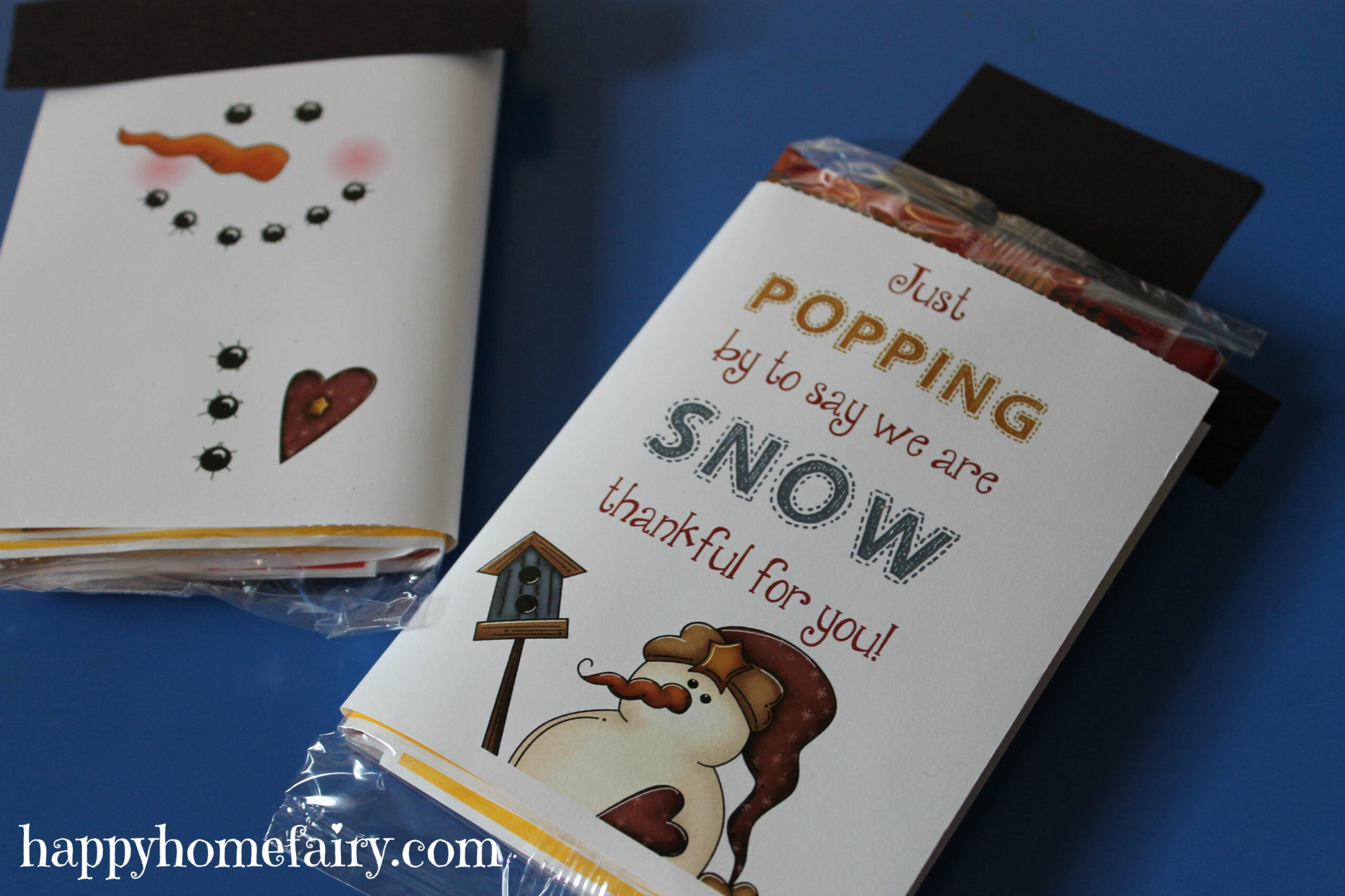 Snowman Popcorn Wrapper - FREE Printable! - Happy Home Fairy