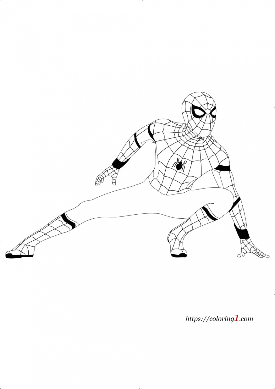 Spiderman Homecoming Coloring Pages -  Free Coloring Sheets (01