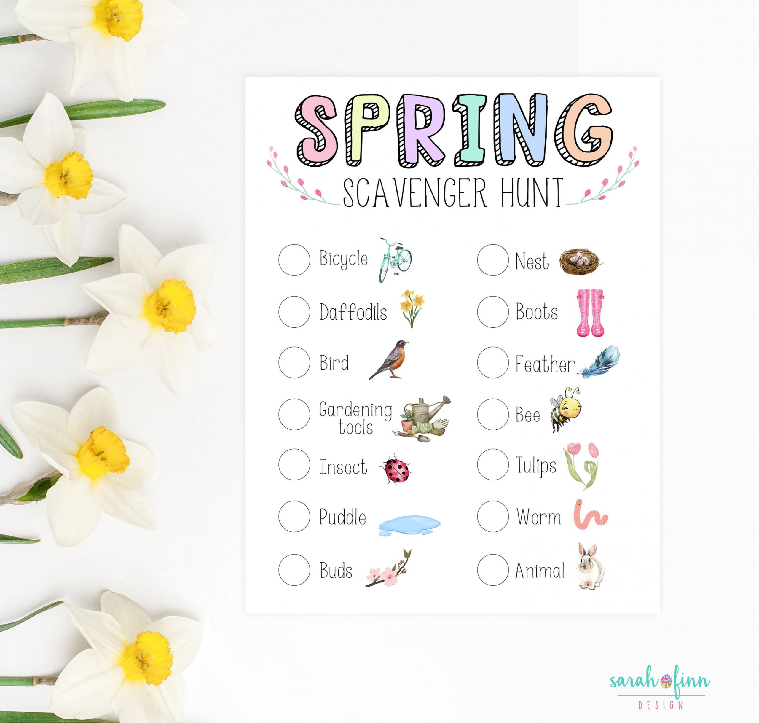 Spring Scavenger Hunt Easter Scavenger Hunt Printable Outdoor