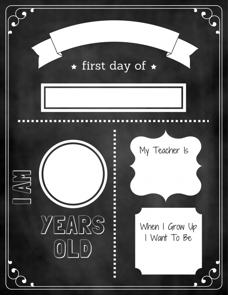 st Day Of School Chalkboard Sign  Early Learning Center  Frisco, TX