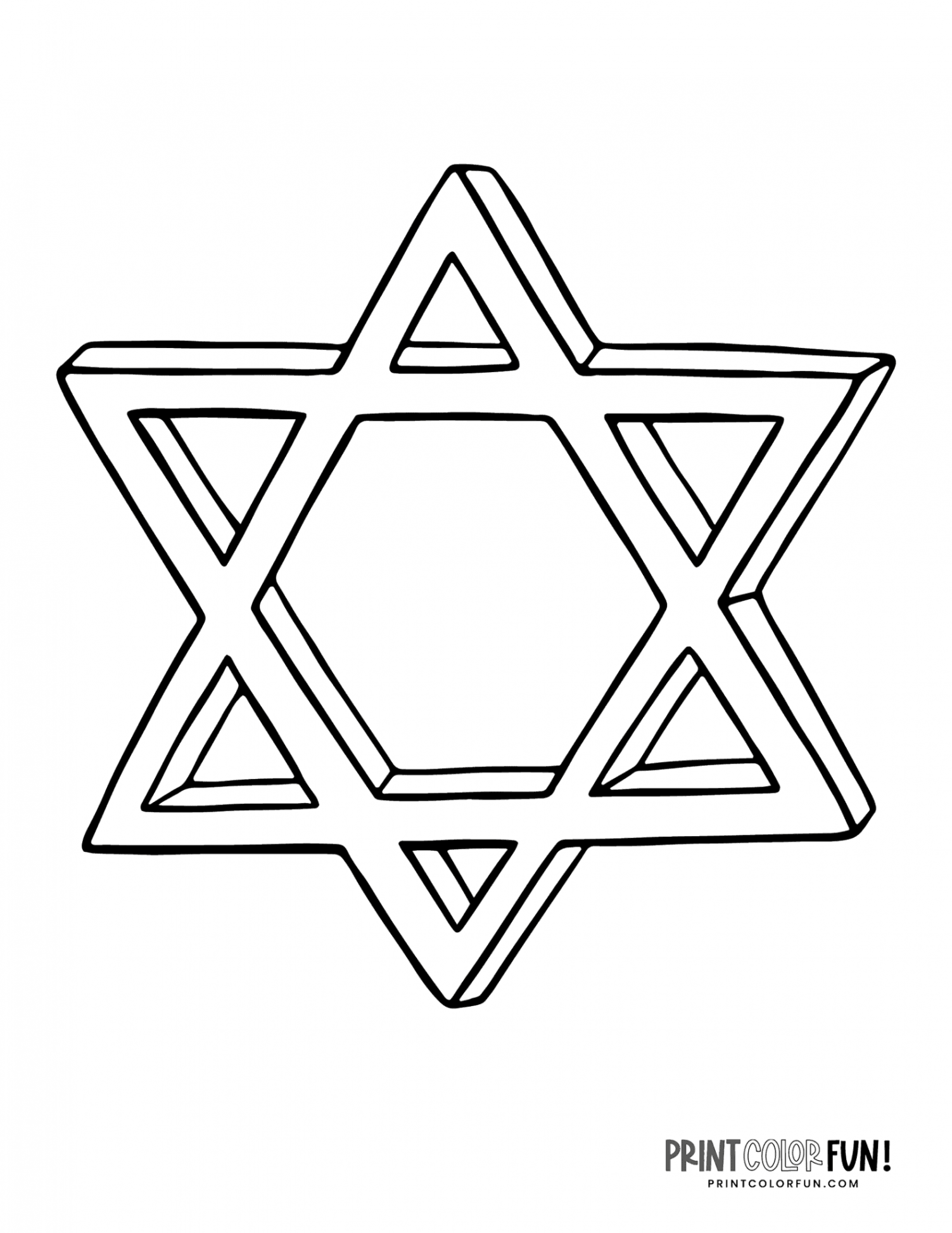 Star Of David Template Free Printable - Printable Templates Free