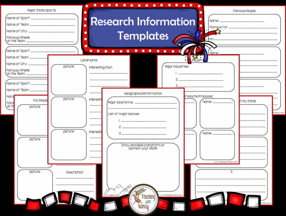 State Report Research Project Made Easy!  Teaching with Nancy