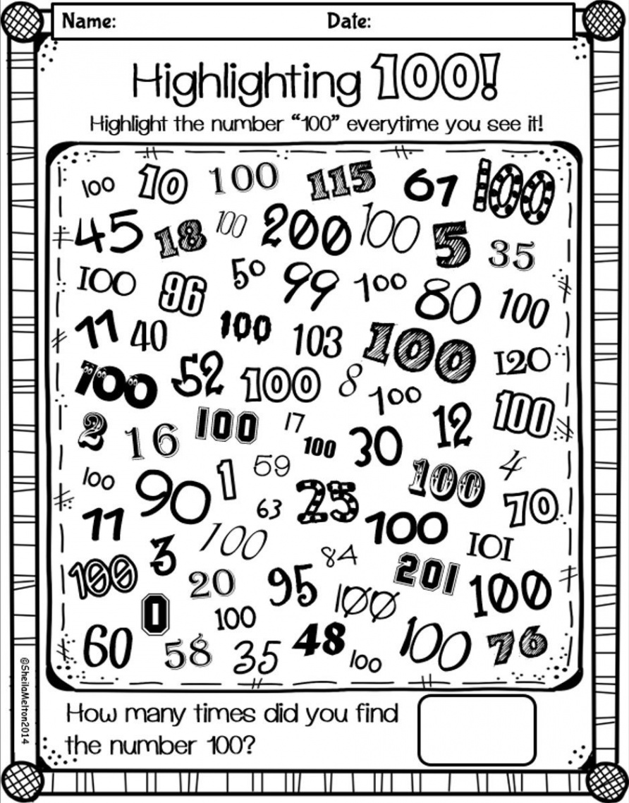 th Day of School Activities, Station Printables, Variety for