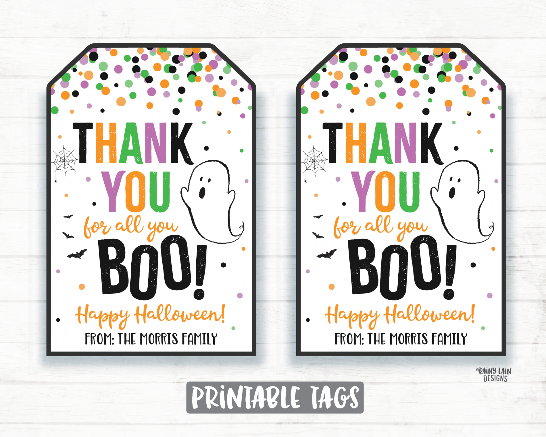 Thank you for all you boo Tags Halloween Tags Printable Halloween