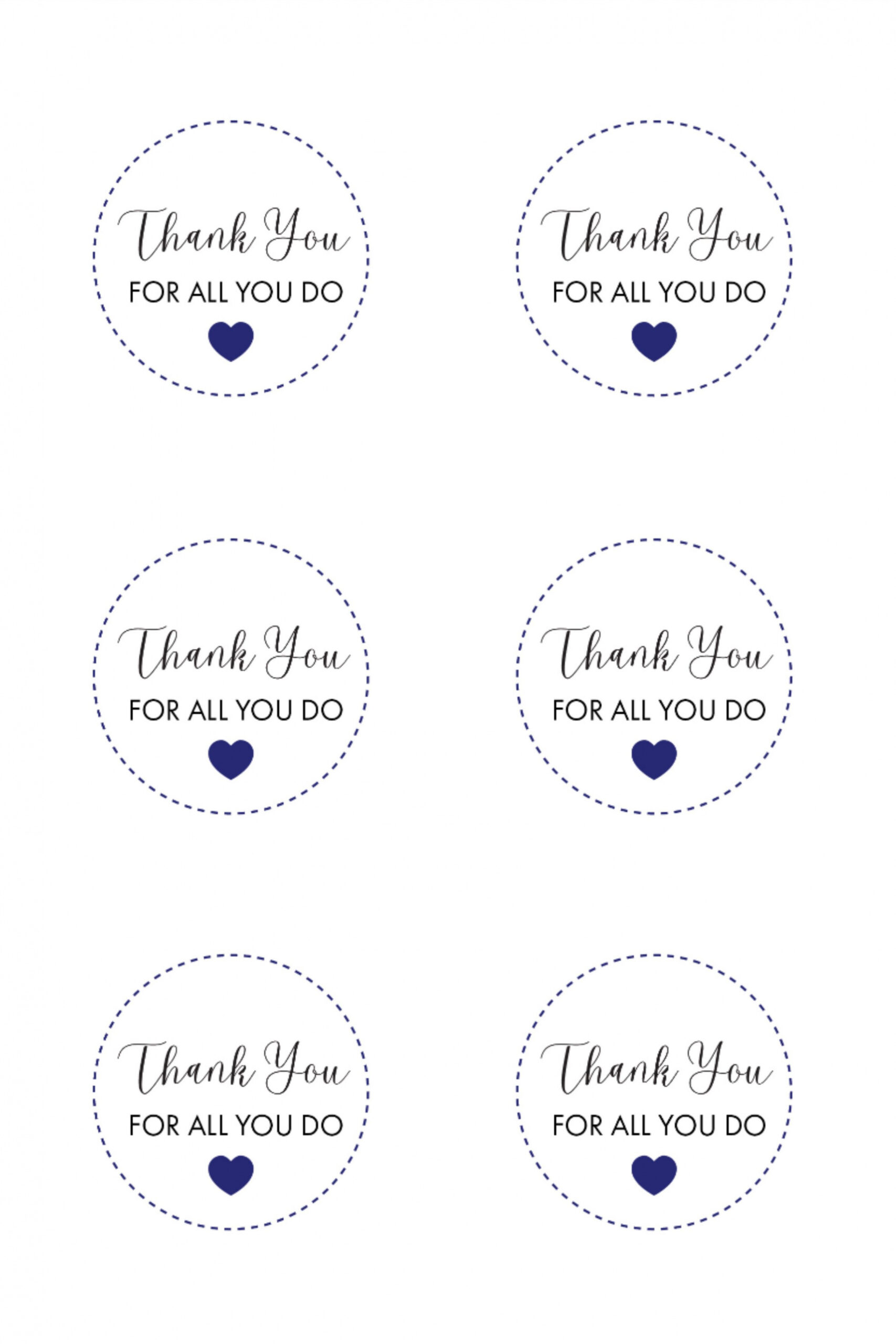 Thank You For All You Do Free Printable Gift Tags  Free printable