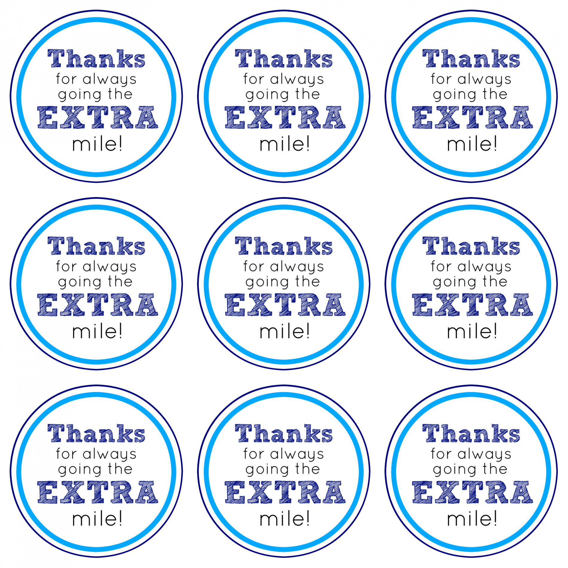 Thanks For Going the Extra Mile Gift Idea + Free Printable Tag