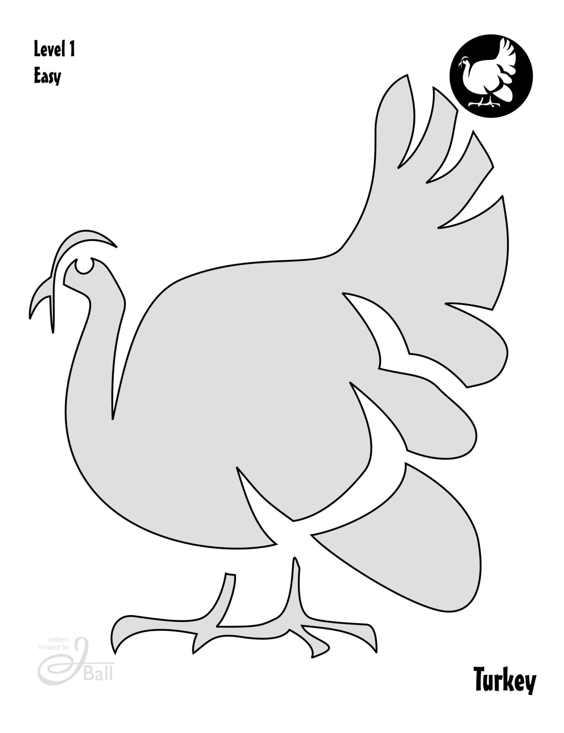 Thanksgiving Turkey (Free Pumpkin Stencil - Pumpkin Pattern