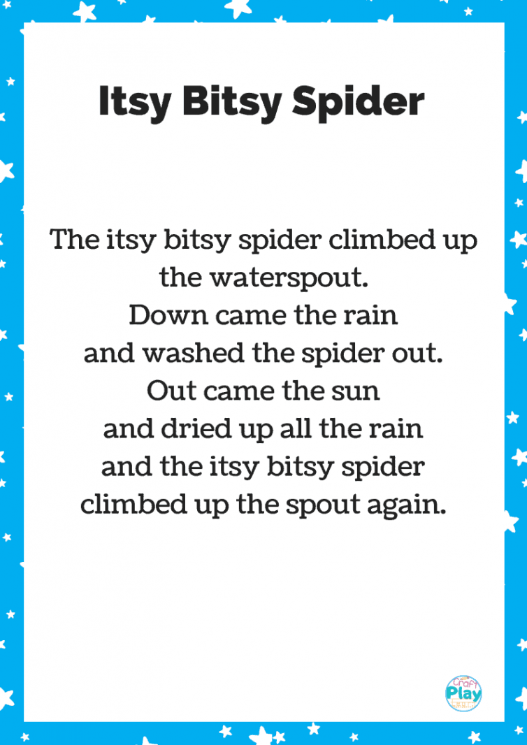 The Itsy Bitsy Spider Song and Spider Craft · The Inspiration Edit