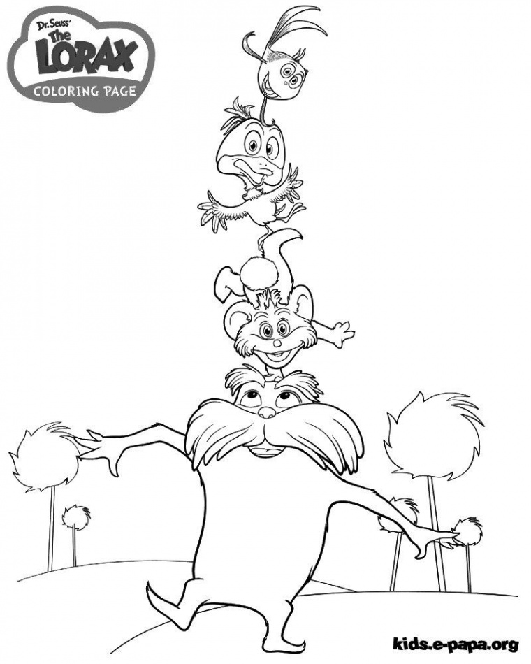 The Lorax Coloring And Sketch Drawing Pages  Dr seuss coloring