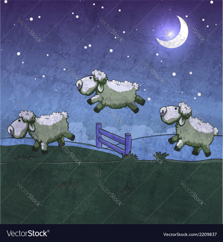 Three sheep jumping over the fence Royalty Free Vector Image