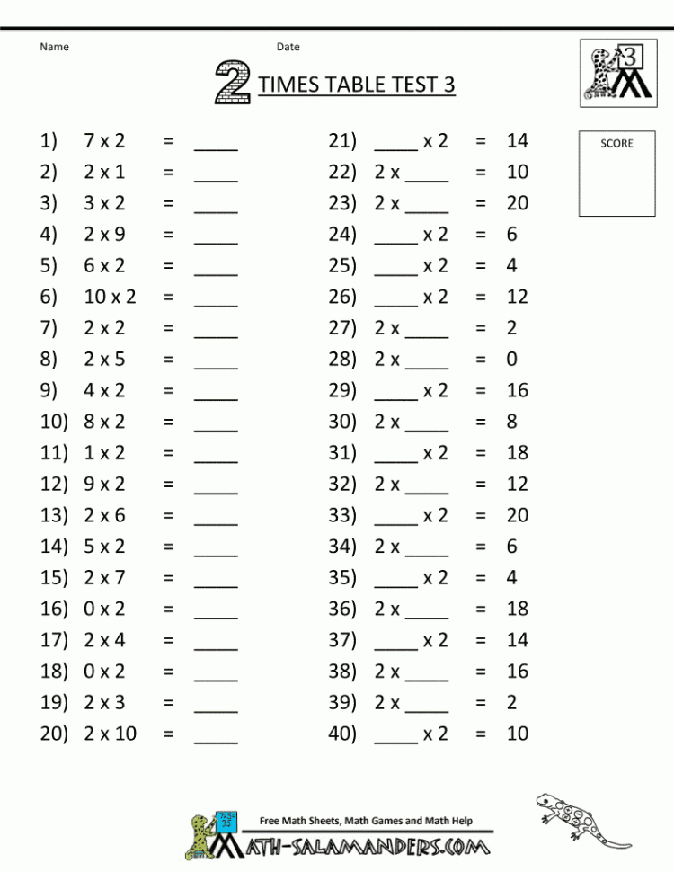 Times Table Tests -      Times Tables  Times tables test