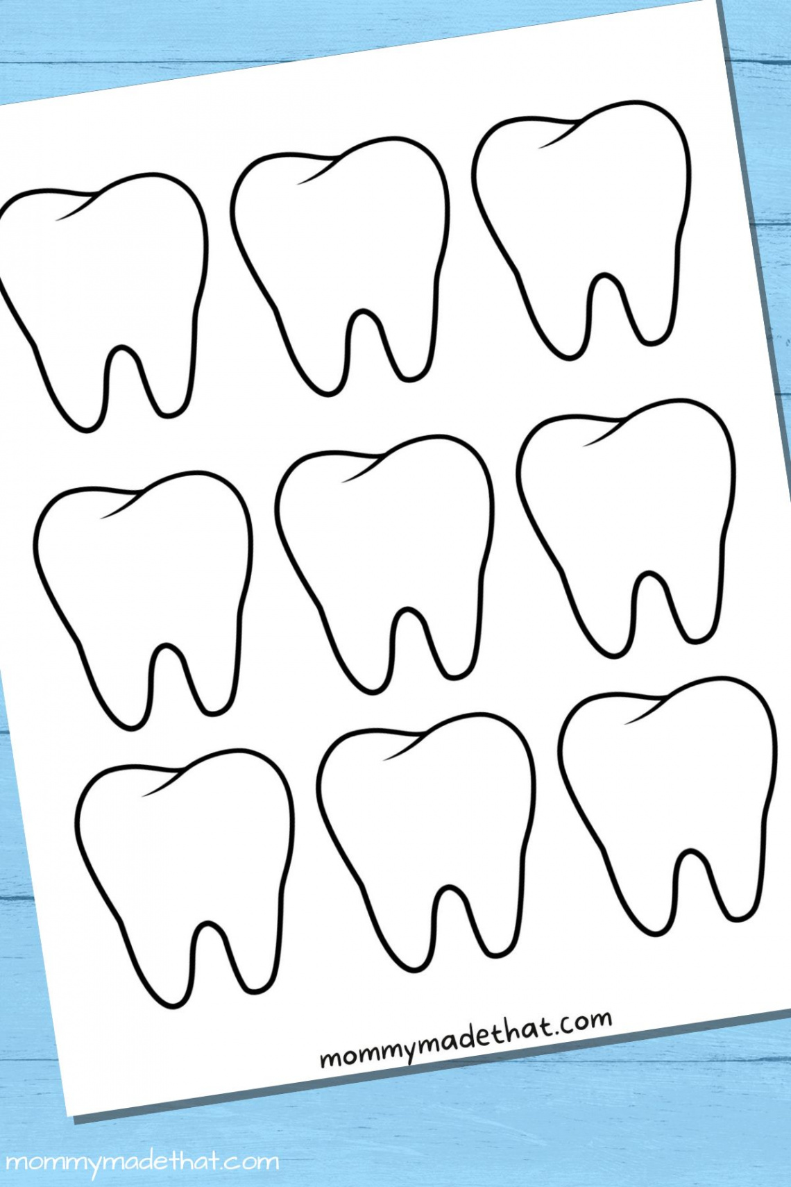 Tooth Templates (Free Printable Outlines!)