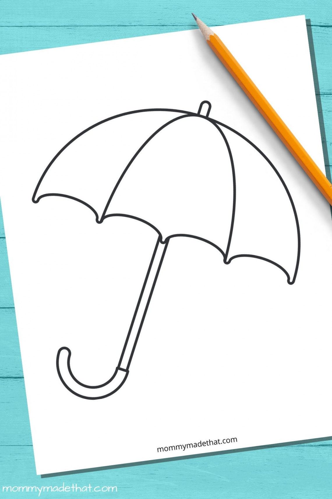 Umbrella Template and Outlines (Free Printables!)